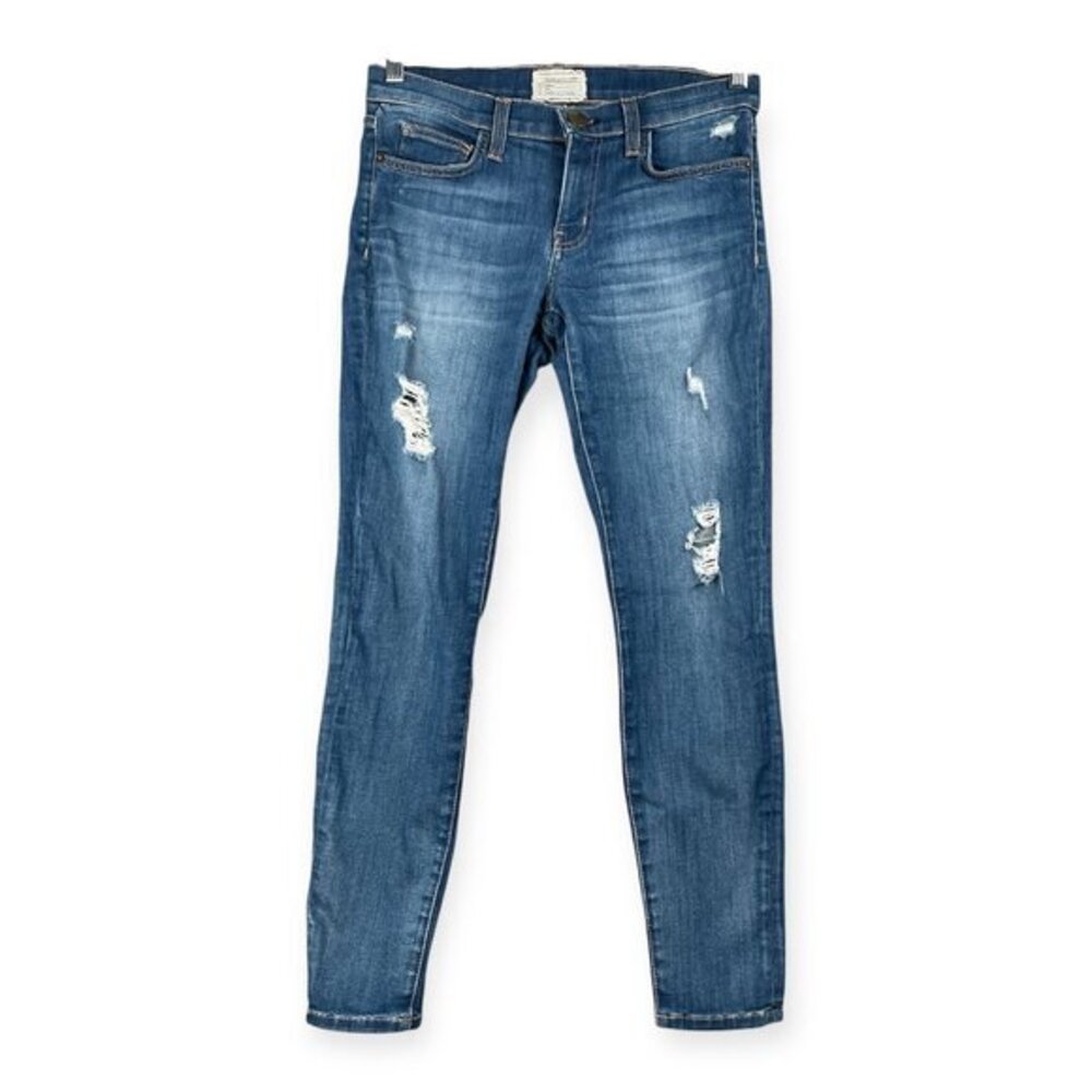 Current/Elliott The Stiletto Jeans Women’s 27 Blue Distressed Skinny Ankle